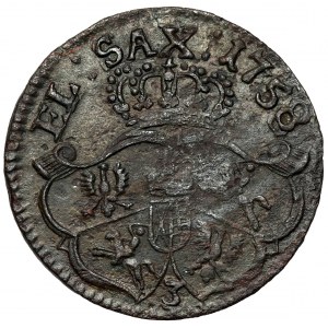 August III Sas, Grosz 1758 - w zbroi - rzadki
