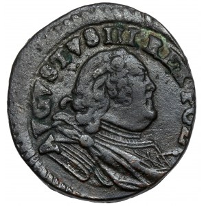 August III Sas, Szeląg Gubin 1753 - odwrócone F