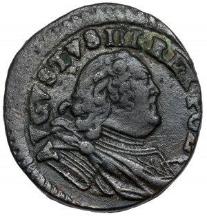 Augustus III Sas, Shellac of Gubin 1753 - inverted F