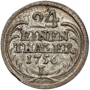 August III Sas, 1/24 thaler 1756 L / EDC, Leipzig