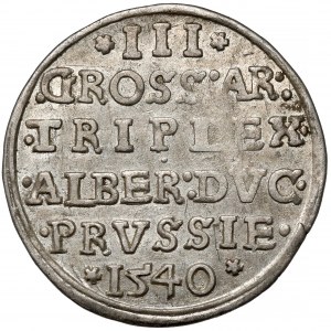 Prusse, Albrecht Hohenzollern, Trojak Königsberg 1540