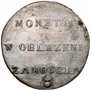 Siege of Zamosc, 2 gold 1813 - with background mirror