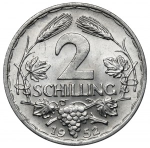 Autriche, 2 schillings 1952 - rare