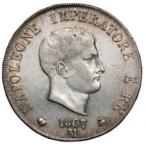 Włochy, Napoleon I, 5 lir 1807-M, Milan