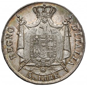 Włochy, Napoleon I, 5 lir 1807-M, Milan