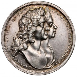 Anglie, Karel II., 1662 - svatební medaile
