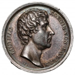 Niemcy, Bawaria, Ludwig I, Medal 1825 - Heil Dem König
