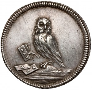 Silver card game token (18th century) - VERSEHN IST VERSPIELT
