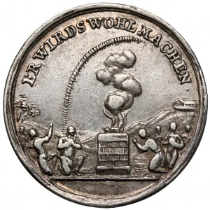 Śląsk, XIX wiek, Medal bez daty - klęska głodu i powodzi