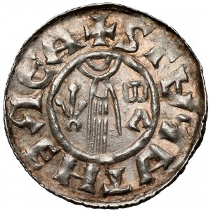 Čechy, Boleslav II (972-999) Denár bavorského typu, Praha(?) - HAEI - Vzácný