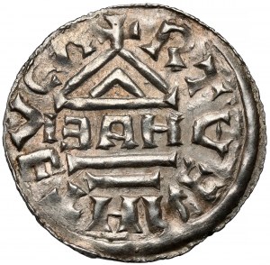 Čechy, Boleslav II (972-999) Denár bavorského typu, Praha(?) - HAEI - Vzácný
