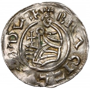 Czechy, Brzetysław I, Denar (przed 1050)