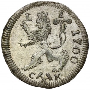 Boemia, Leopoldo I, 1/2 krajcar 1700, Kuttenberg