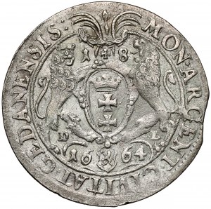 John II Casimir, Ort Gdansk 1664 DL - RARE year