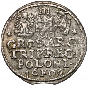 Sigismund III Vasa, Trojak Kraków 1606 - letter K