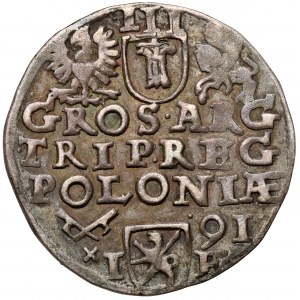 Zygmunt III Waza, Trojak Poznań 1591 IF