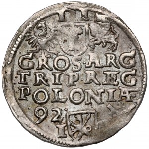 Sigismund III Vasa, Trojak Poznań 1592 - date on the left
