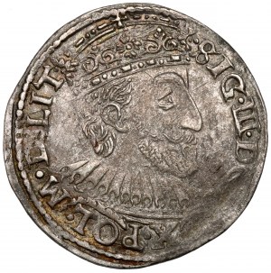 Sigismund III Vasa, Trojak Olkusz 1591 - dekorativ - OHNE Zeichen