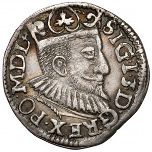 Zygmunt III Waza, Trojak Wschowa 1595 - z kratką