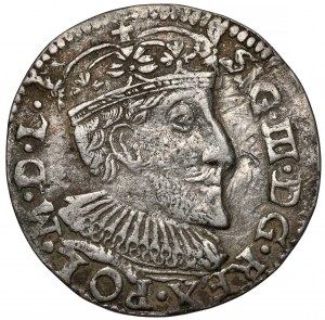 Sigismund III. Vasa, Trojak Olkusz 1592 - großer Kopf