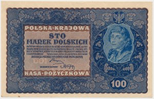 100 mkp 1919 - I Serja Z (Mił.27a) - series I without letter - no Nr before number