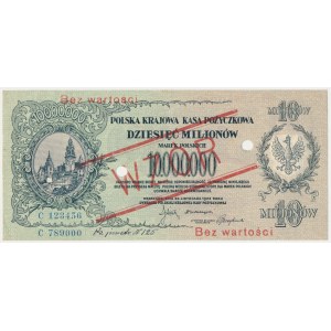 10 mln mkp 1923 - C - WZÓR - z perforacją