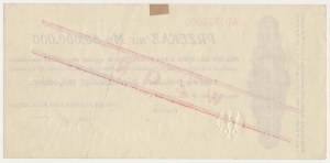 Preplatok za 50 miliónov mkp 1923 - MODEL - nulové číslovanie