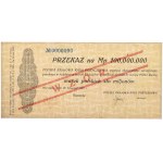 Przekaz na 100 mln mkp 1923 - WZÓR - numeracja zerowa