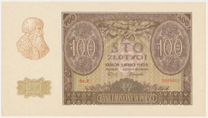 100 zloty 1940 - Ser.B - Falsification of ZWZ