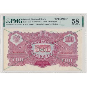 100 złotych 1944 ...owym - WZÓR - AC