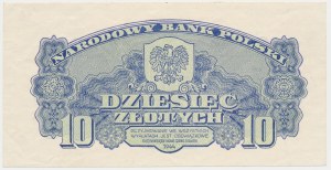 10 zlatých 1944 ...dlží - bez SÉRIE a ČÍSLOVANIA