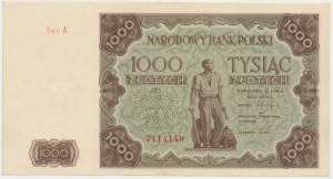 1,000 zloty 1947 - capital letter