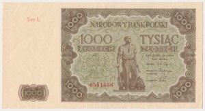 1,000 zloty 1947 - capital letter