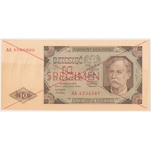 10 złotych 1948 - SPECIMEN - AA