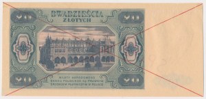 20 złotych 1948 - SPECIMEN - AD