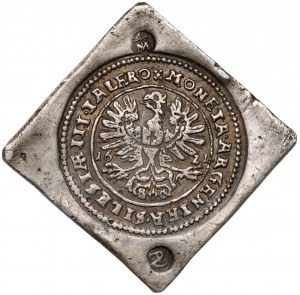 Slezské země, KLIPA 3 tolary Oława 1621 - punc na okraji mince