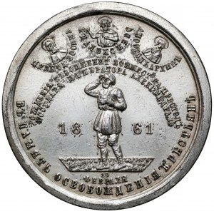 Rosja, Aleksander II, Medal 1861 - na uwłaszczenie chłopów