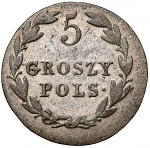 5 Polish pennies 1823 IB