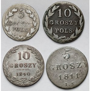 5-10 groszy 1811-1840 - zestaw (4szt)