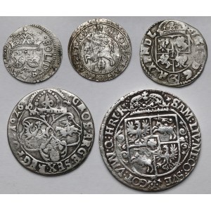 Zygmunt III Waza, od szeląga do orta 1615-1626 - zestaw (5szt)