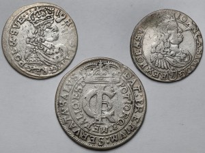 John II Casimir, Tymf 1663 and Sixers 1662-1667 - set (3pcs)