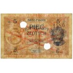 5 złotych 1919 - WZÓR - S.83.A. - perforacja