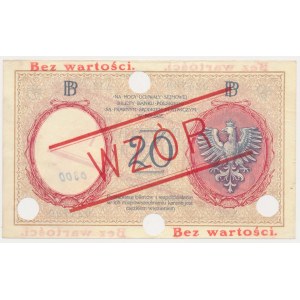 20 złotych 1919 - WZÓR - A.12 - wysoki nadruk - perforacja