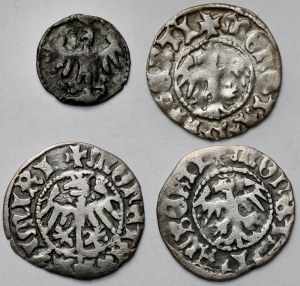 Casimir IV Jagiellon and John Olbracht, Half-penny and Denarius - set (4pcs)