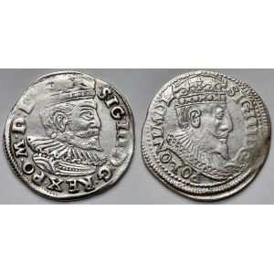 Zygmunt III Waza, Trojak Poznań 1595 i Olkusz 1597 - zestaw (2szt)