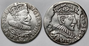 Sigismund III Vasa, Troika Riga 1590 and Malbork 1593 - set (2pcs)