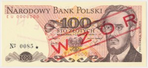 100 zloty 1979 - MODEL - EU 0000000 - No.0085 - low number from the first packet
