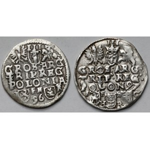 Zygmunt III Waza, Trojak Poznań 1596 i Bydgoszcz 1597 - zestaw (2szt)