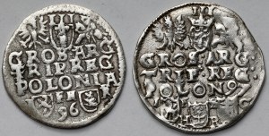Sigismund III Vasa, Troika Poznań 1596 and Bydgoszcz 1597 - set (2pcs)