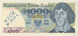 1,000 zl 1975 - MODELL - A 0000000 - Nr.0546